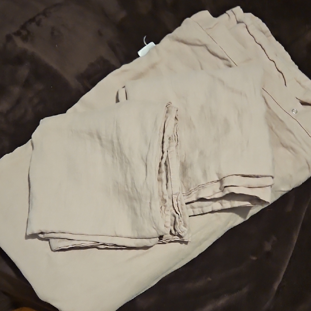 H&M King Linen Duvet Cover Set